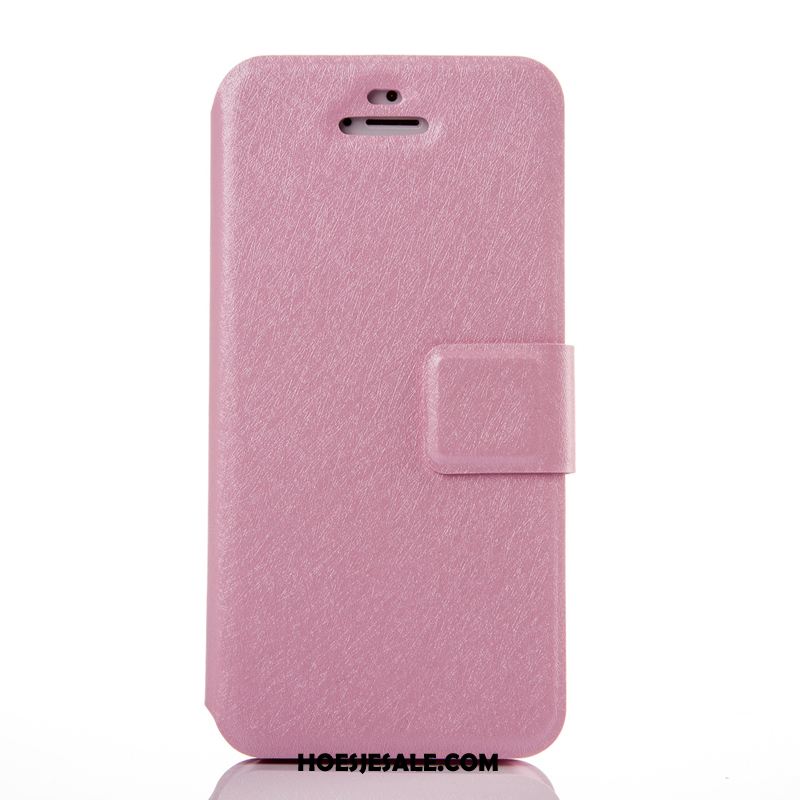 iPhone 5 / 5s Hoesje Wit Hoes Zilver Mobiele Telefoon Leren Etui Sale