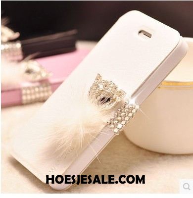 iPhone 5 / 5s Hoesje Zwart Folio Leren Etui Hanger Mobiele Telefoon Sale