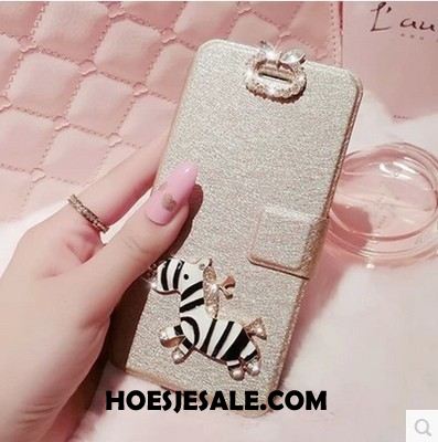 iPhone 5 / 5s Hoesje Zwart Folio Leren Etui Hanger Mobiele Telefoon Sale