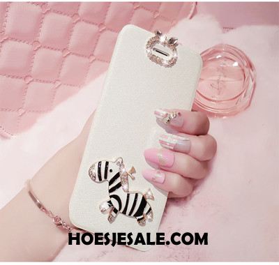 iPhone 5 / 5s Hoesje Zwart Folio Leren Etui Hanger Mobiele Telefoon Sale