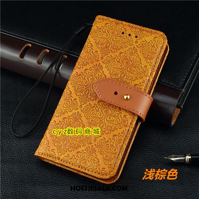 iPhone 5c Hoesje Clamshell Mobiele Telefoon Echt Leer Hoes Klittenband Korting