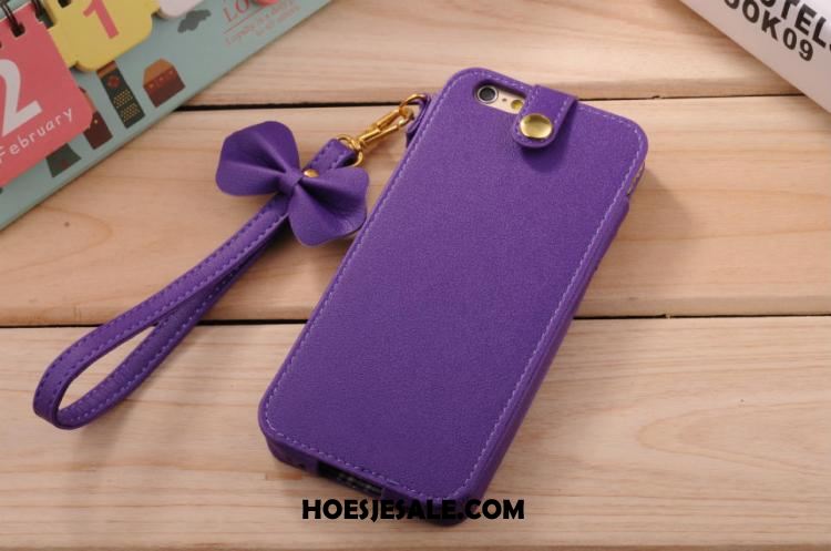 iPhone 5c Hoesje Leren Etui Mooie Purper All Inclusive Vers Goedkoop