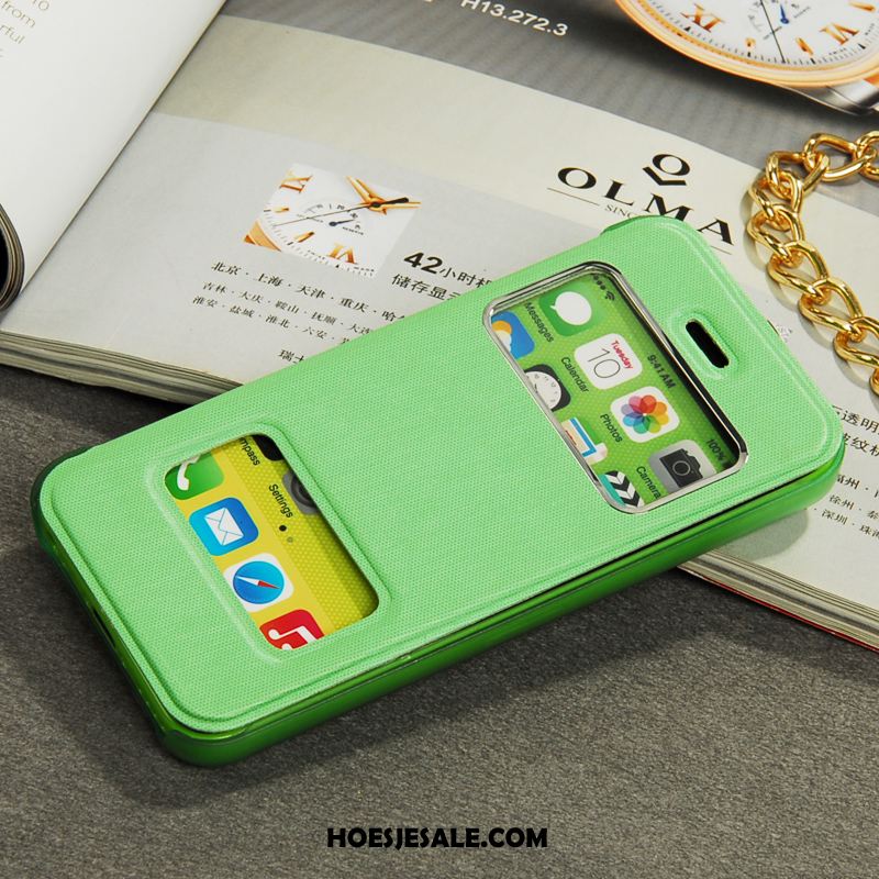 iPhone 5c Hoesje Mobiele Telefoon Leren Etui Groen Hoes Bescherming Online