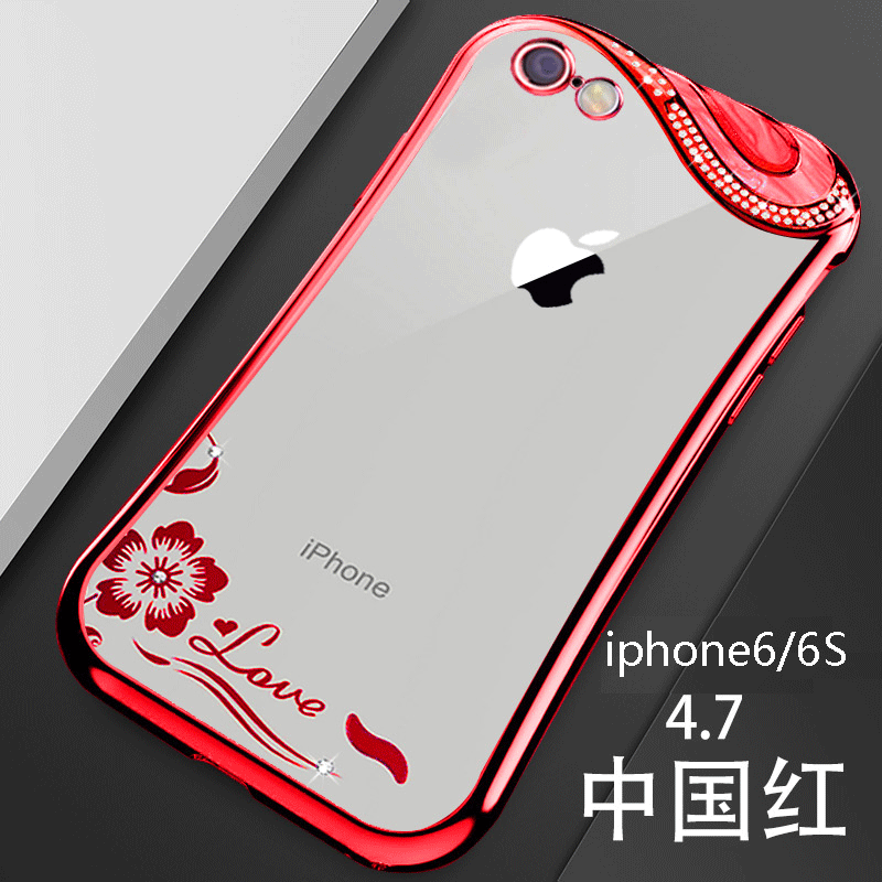 iPhone 6 / 6s Hoesje Anti-fall Rood Bescherming All Inclusive Doorzichtig Kopen