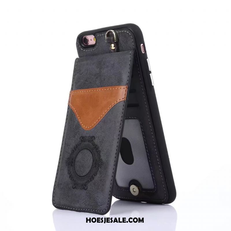 iPhone 6 / 6s Hoesje Bescherming Ondersteuning Leren Etui Klittenband Hoes Goedkoop