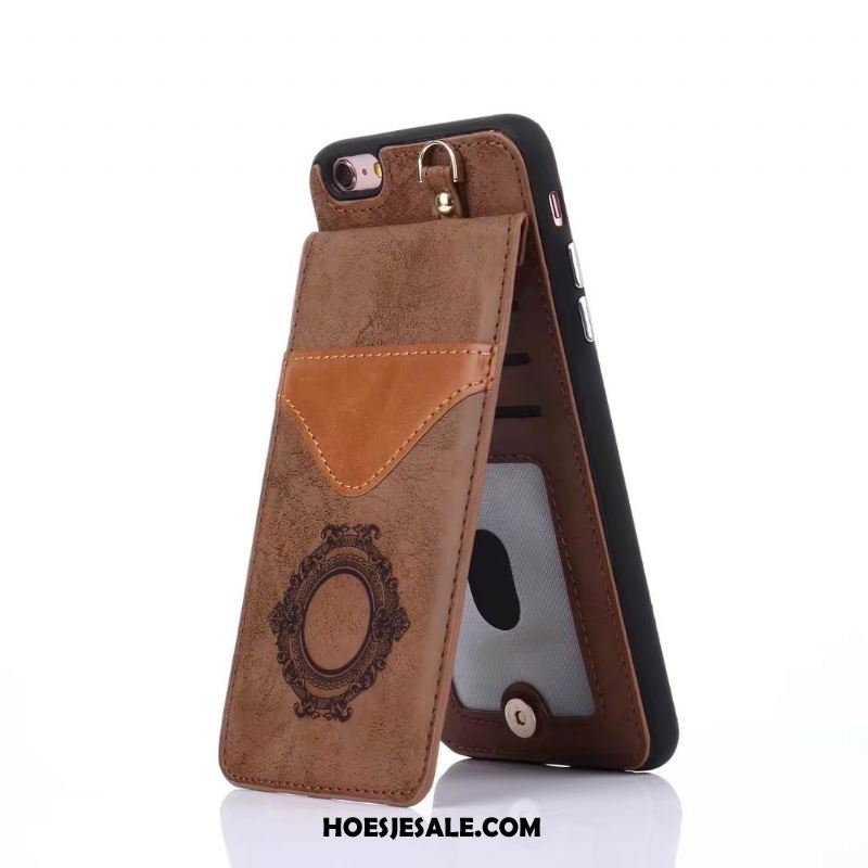 iPhone 6 / 6s Hoesje Bescherming Ondersteuning Leren Etui Klittenband Hoes Goedkoop