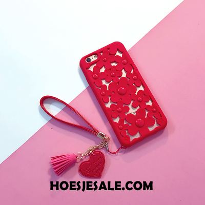 iPhone 6 / 6s Hoesje Bloemen Mobiele Telefoon Hanger Zwart Bescherming Sale