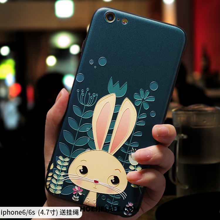 iPhone 6 / 6s Hoesje Groen Mooie Trendy Merk Spotprent Mobiele Telefoon Goedkoop