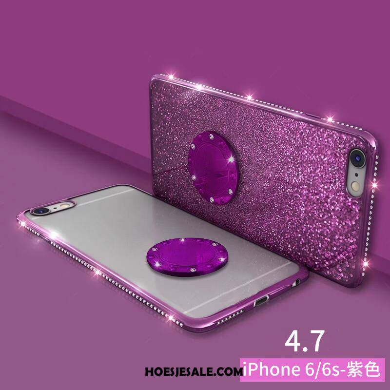 iPhone 6 / 6s Hoesje Met Strass Hoes Rood Scheppend Anti-fall Sale