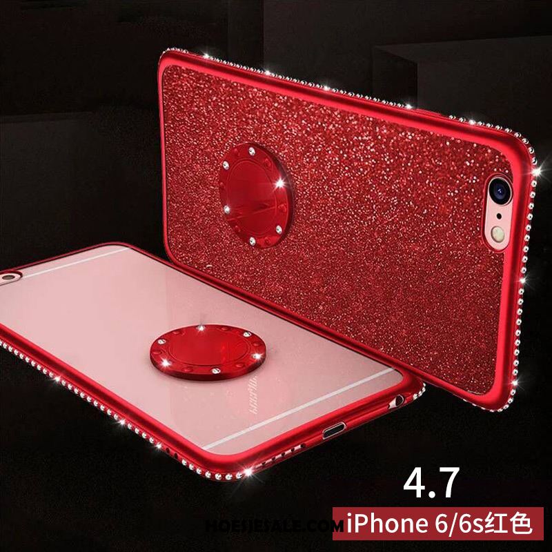 iPhone 6 / 6s Hoesje Met Strass Hoes Rood Scheppend Anti-fall Sale