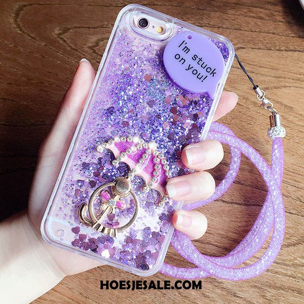 iPhone 6 / 6s Hoesje Met Strass Purper Hoes Drijfzand Scheppend Goedkoop