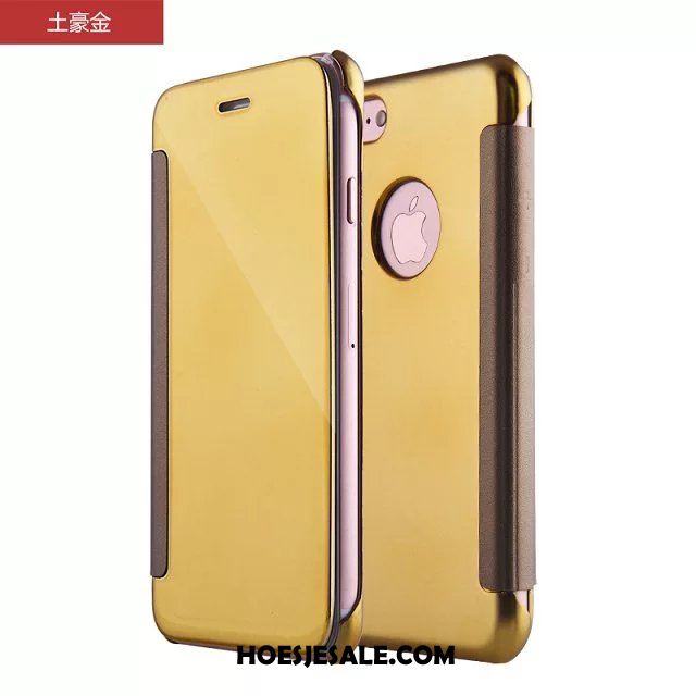 iPhone 6 / 6s Hoesje Mobiele Telefoon Bescherming Leren Etui Plating Spiegel Winkel