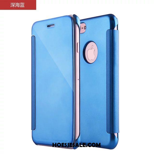 iPhone 6 / 6s Hoesje Mobiele Telefoon Bescherming Leren Etui Plating Spiegel Winkel