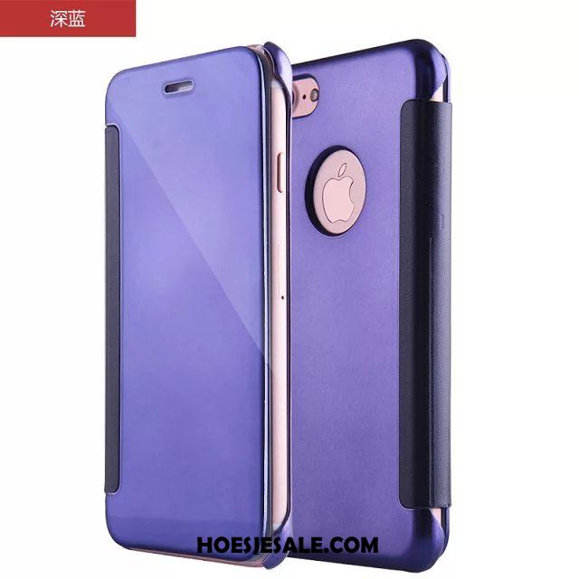 iPhone 6 / 6s Hoesje Mobiele Telefoon Bescherming Leren Etui Plating Spiegel Winkel