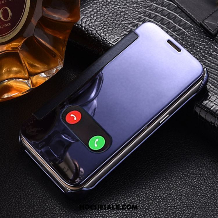 iPhone 6 / 6s Hoesje Mobiele Telefoon Bescherming Leren Etui Plating Spiegel Winkel