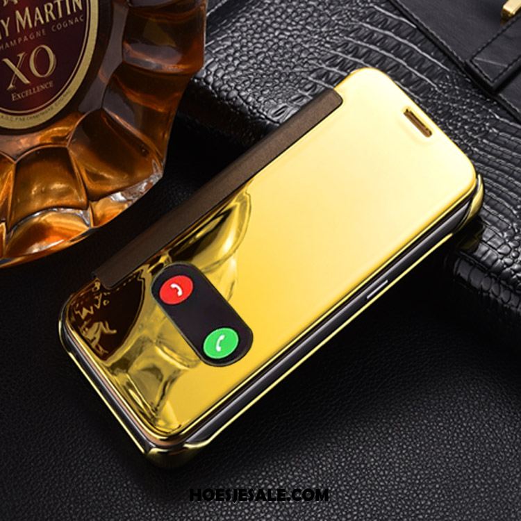 iPhone 6 / 6s Hoesje Mobiele Telefoon Bescherming Leren Etui Plating Spiegel Winkel