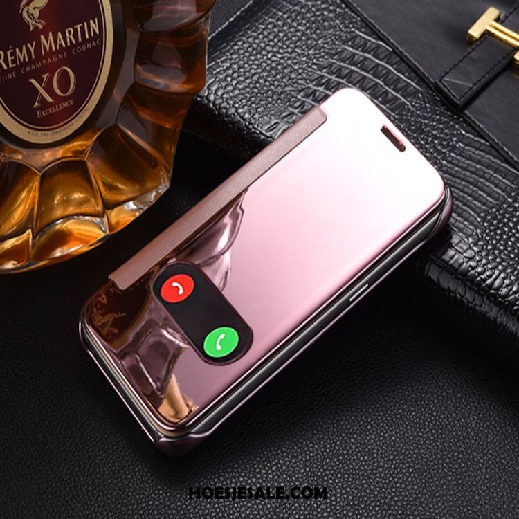 iPhone 6 / 6s Hoesje Mobiele Telefoon Bescherming Leren Etui Plating Spiegel Winkel