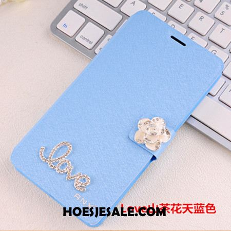 iPhone 6 / 6s Hoesje Mobiele Telefoon Leren Etui Hoes Clamshell Blauw Goedkoop