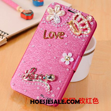 iPhone 6 / 6s Hoesje Mobiele Telefoon Leren Etui Hoes Clamshell Blauw Goedkoop