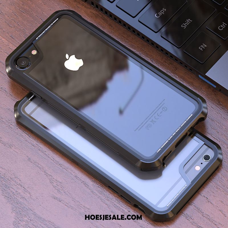 iPhone 6 / 6s Hoesje Mobiele Telefoon Zwart Achterklep All Inclusive Glas Korting