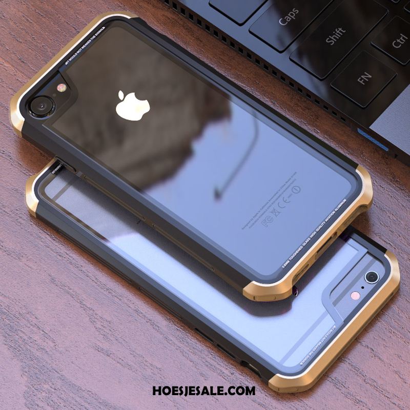 iPhone 6 / 6s Hoesje Mobiele Telefoon Zwart Achterklep All Inclusive Glas Korting