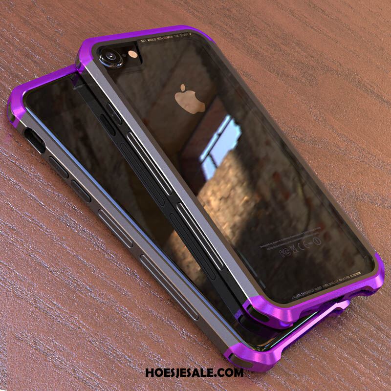 iPhone 6 / 6s Hoesje Mobiele Telefoon Zwart Achterklep All Inclusive Glas Korting