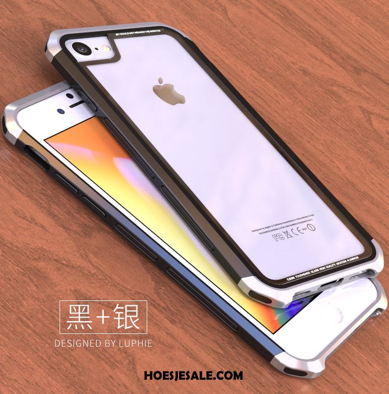 iPhone 6 / 6s Hoesje Mobiele Telefoon Zwart Achterklep All Inclusive Glas Korting