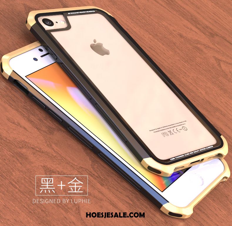 iPhone 6 / 6s Hoesje Mobiele Telefoon Zwart Achterklep All Inclusive Glas Korting