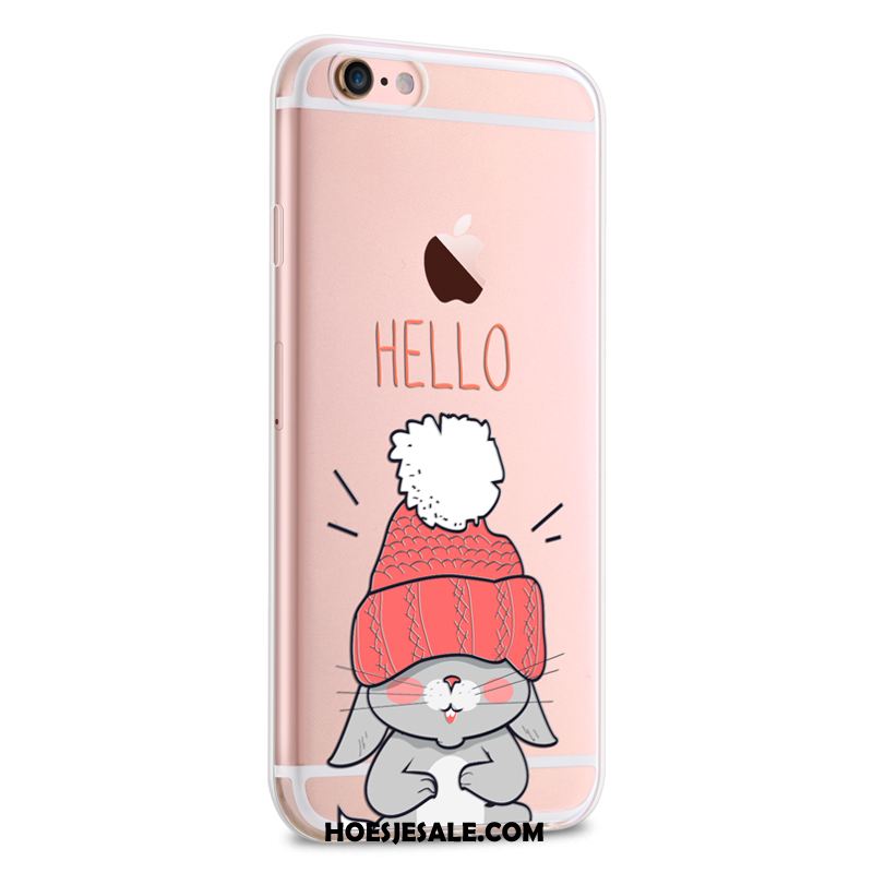 iPhone 6 / 6s Hoesje Roze Doorzichtig Zacht Siliconen Dun Sale