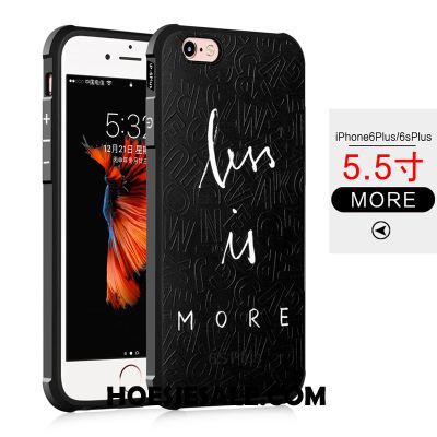 iPhone 6 / 6s Plus Hoesje All Inclusive Hoes Anti-fall Zwart Zacht Winkel