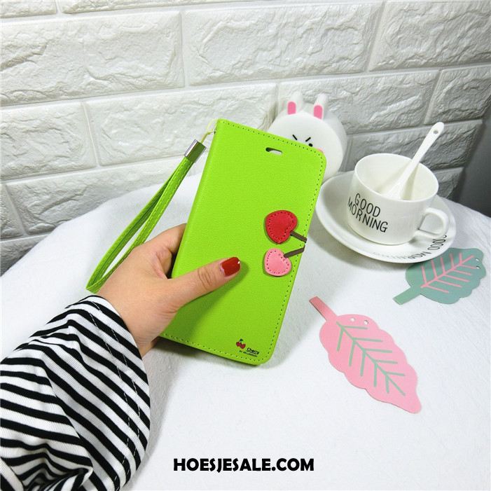 iPhone 6 / 6s Plus Hoesje Folio Blauw Leren Etui Mobiele Telefoon Trend Sale