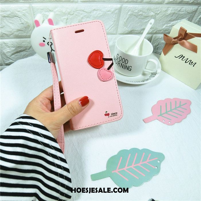 iPhone 6 / 6s Plus Hoesje Folio Blauw Leren Etui Mobiele Telefoon Trend Sale