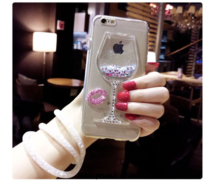 iPhone 6 / 6s Plus Hoesje Mobiele Telefoon Hanger Siliconen Purper Met Strass Goedkoop