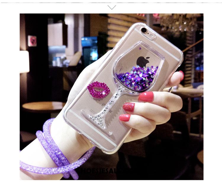 iPhone 6 / 6s Plus Hoesje Mobiele Telefoon Hanger Siliconen Purper Met Strass Goedkoop