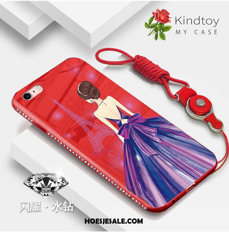 iPhone 6 / 6s Plus Hoesje Rood Glas Spiegel Nieuw Trendy Merk Sale