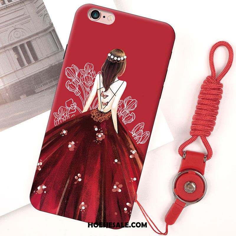 iPhone 6 / 6s Plus Hoesje Rood Glas Spiegel Nieuw Trendy Merk Sale