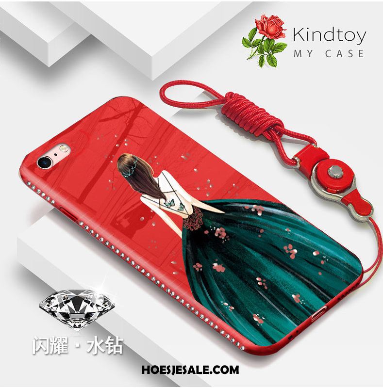 iPhone 6 / 6s Plus Hoesje Rood Glas Spiegel Nieuw Trendy Merk Sale