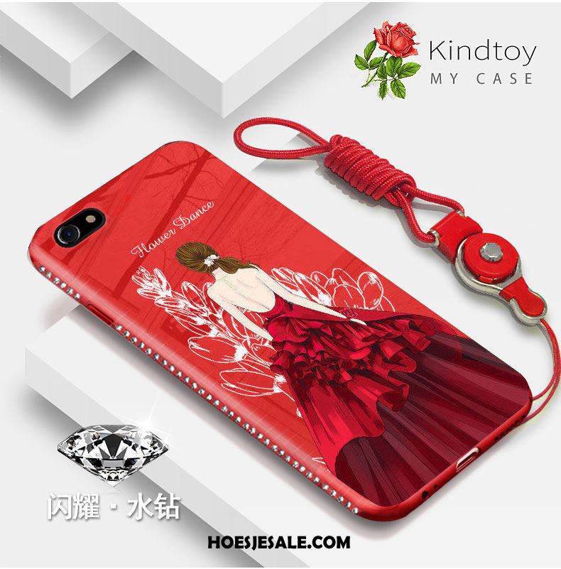 iPhone 6 / 6s Plus Hoesje Rood Glas Spiegel Nieuw Trendy Merk Sale