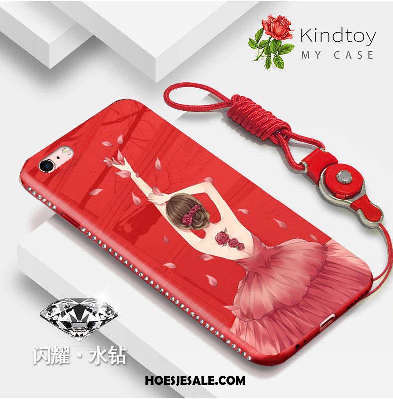 iPhone 6 / 6s Plus Hoesje Rood Glas Spiegel Nieuw Trendy Merk Sale