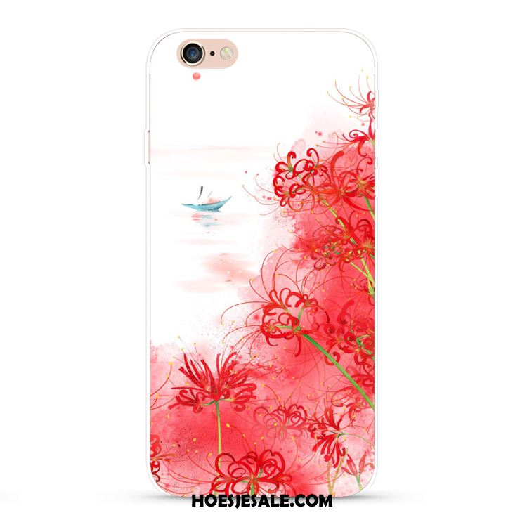 iPhone 6 / 6s Plus Hoesje Zacht Mobiele Telefoon Blauw Bloemen Chinese Stijl Sale