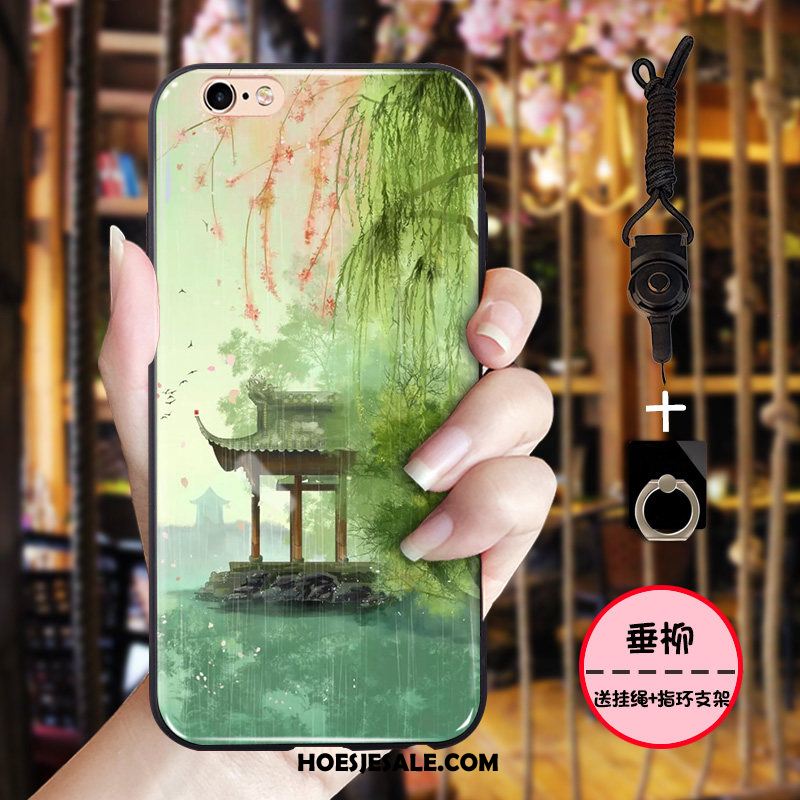 iPhone 6 / 6s Plus Hoesje Zwart Vintage Chinese Stijl All Inclusive Kraanvogel Aanbiedingen