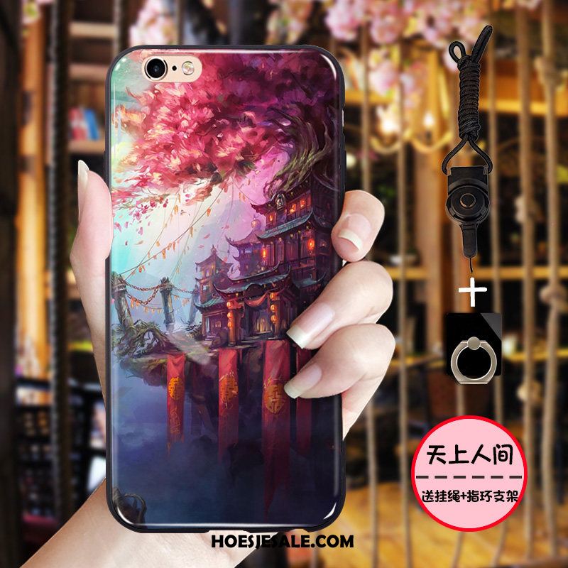 iPhone 6 / 6s Plus Hoesje Zwart Vintage Chinese Stijl All Inclusive Kraanvogel Aanbiedingen