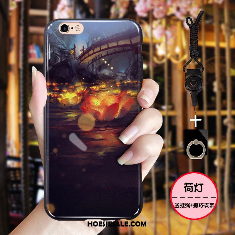 iPhone 6 / 6s Plus Hoesje Zwart Vintage Chinese Stijl All Inclusive Kraanvogel Aanbiedingen