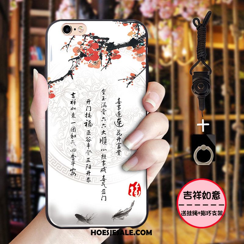 iPhone 6 / 6s Plus Hoesje Zwart Vintage Chinese Stijl All Inclusive Kraanvogel Aanbiedingen