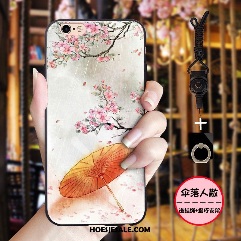 iPhone 6 / 6s Plus Hoesje Zwart Vintage Chinese Stijl All Inclusive Kraanvogel Aanbiedingen