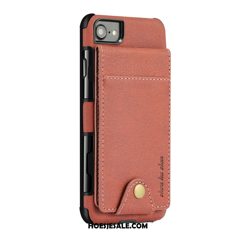 iPhone 7 Hoesje Bescherming Grijs Trend Leren Etui Portemonnee Sale