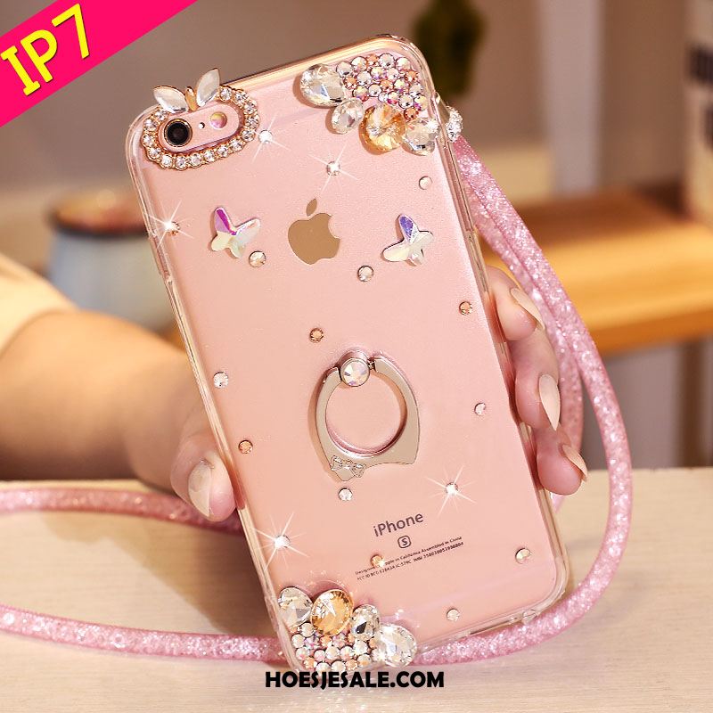 iPhone 7 Hoesje Hoes Ondersteuning Roze Met Strass Bescherming Online