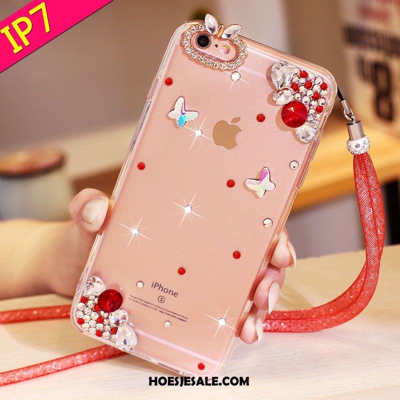 iPhone 7 Hoesje Hoes Ondersteuning Roze Met Strass Bescherming Online