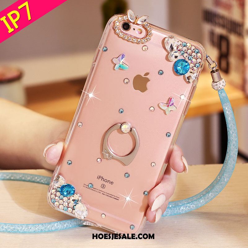 iPhone 7 Hoesje Hoes Ondersteuning Roze Met Strass Bescherming Online