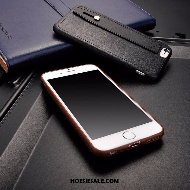 iPhone 7 Hoesje Leren Etui Zwart Mobiele Telefoon Sale